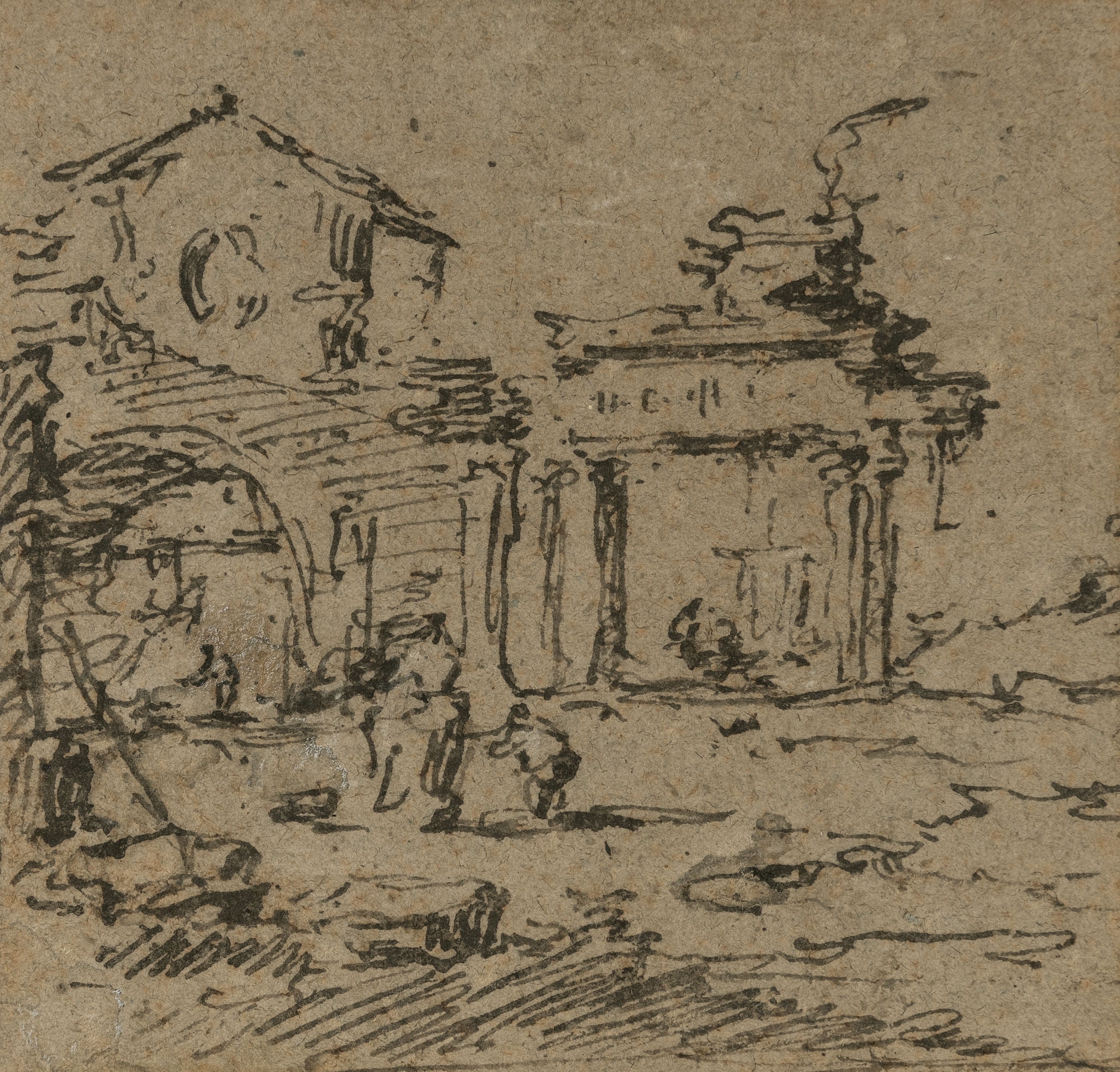 A Capriccio of Ruins with an Architrave 